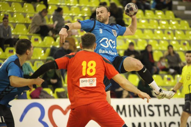 Partida de handbal masculin dintre CS Minaur si CSU CNOT Brasov in cadrul etapei cu numarul 13 din Divizia A, seria B. PAUL URSACHI / UPFOTO